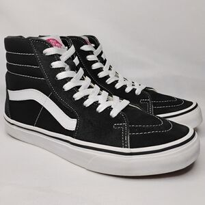 Vans Sk8-HI Black & White High Top Skateboarding Sneakers Men's 7.5 Women's 9